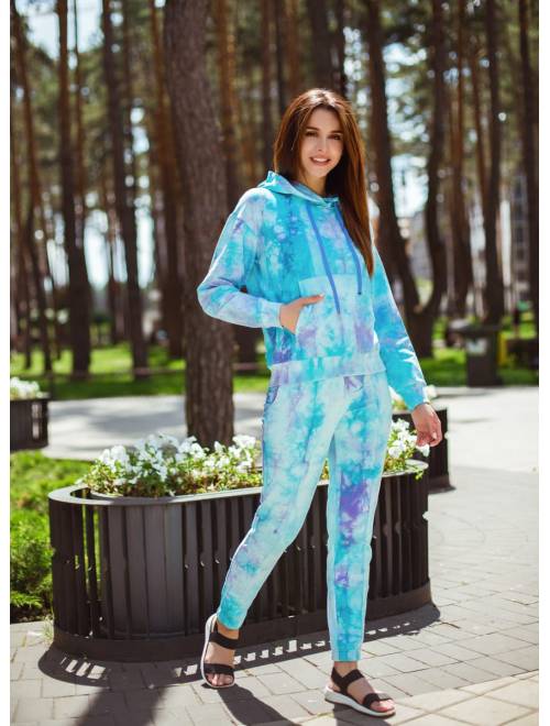 Костюм К-М-3 бірюзовий tie-dye